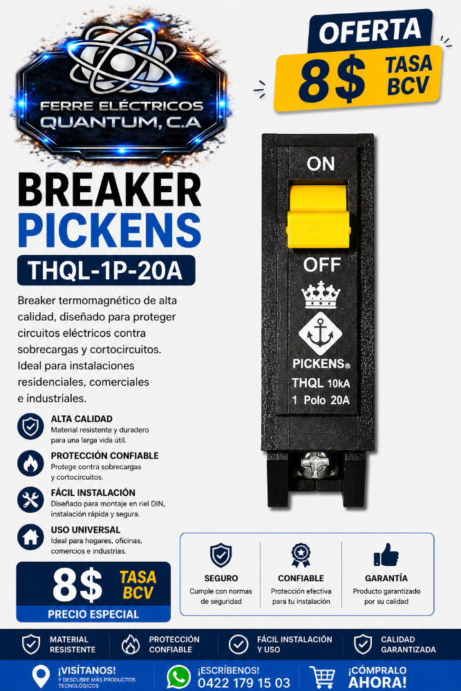 BREAKER PICKENS THQL-1P-20A