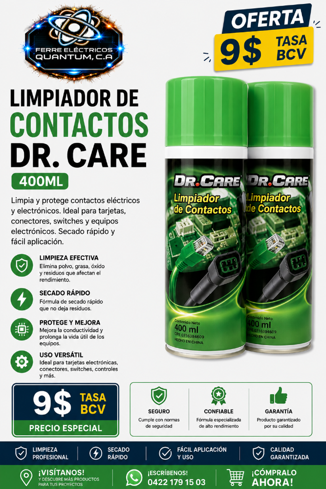 LIMPIADOR DE CONTACTOS DR. CARE 400ML