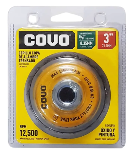 CEPILLO DE ALAMBRE TRENZADO 3" COVO