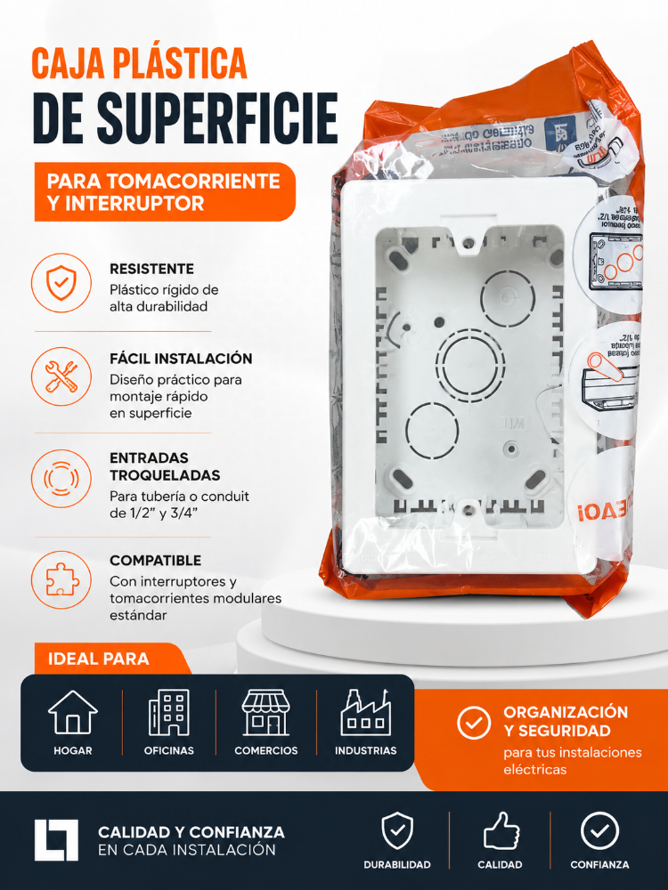 CAJETIN SUPERFICIAL 4X2" BTICINO