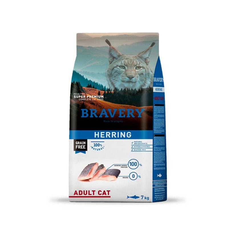 BRAVERY CAT 7KG HERRING