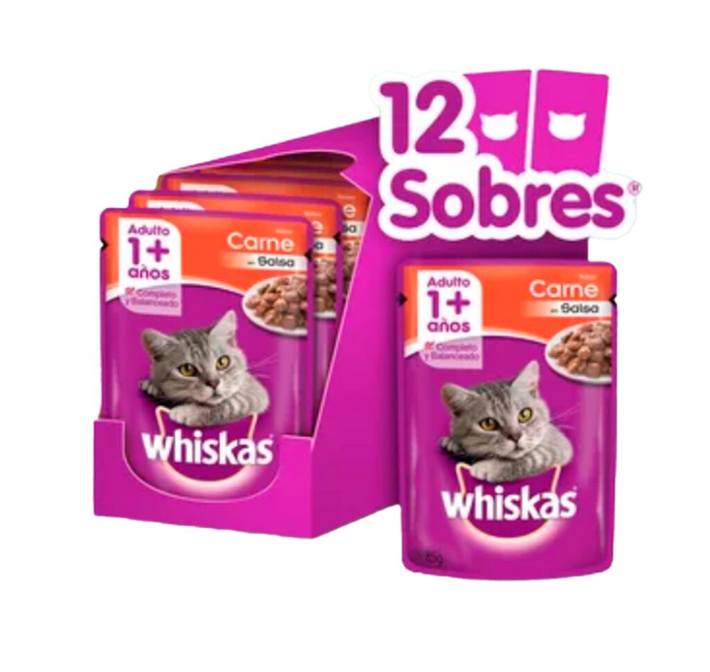 CAJA SOBRE WISKAS CARNE 12UND