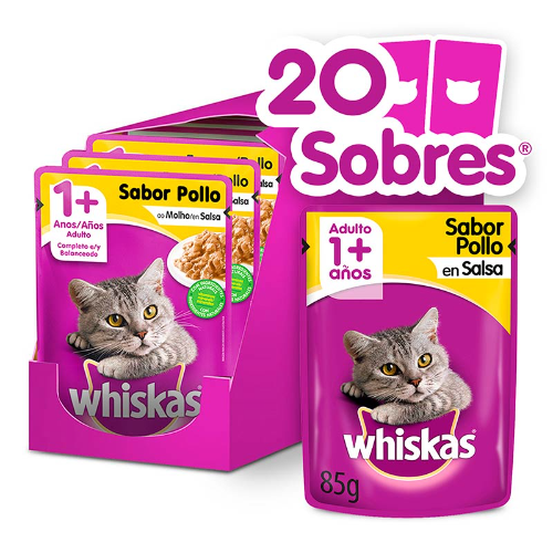 CAJA SOBRE WISKAS POLLO 12UND