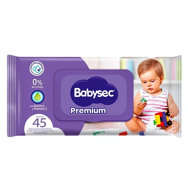 TOALLITAS HUMEDAS  BABYSEC 45UND