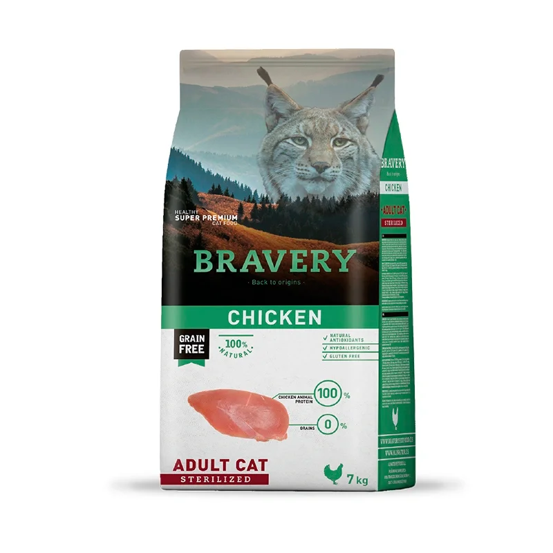 BRAVERY CAT 2KG CHIKEN ESTERELIZADO