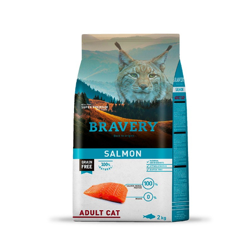 BRAVERY CAT 2KG SALMON adulto