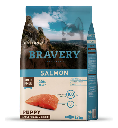 BRAVERY DOG 4KG PUPPY SALMON