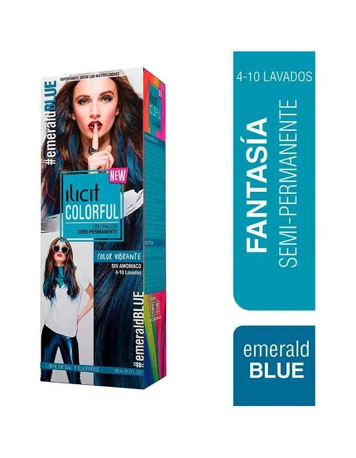 ilicit tintura fantasia esmeralda  blue