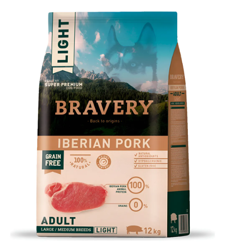 BRAVERY DOG 2KG IBERIAN PORK LIGTH