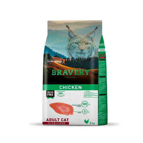 BRAVERY CAT 2KG POLLO ADULTO