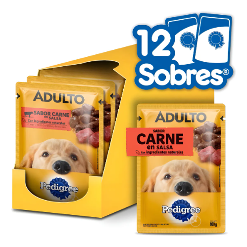 CAJA SOBRE PEDIGRE ADULTO CARNE  x12und