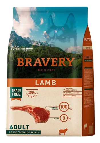 BRAVERY DOG 2KG LAMB