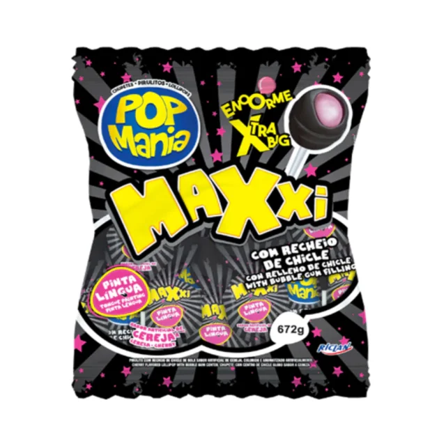 CHUPETIN POP MANIA CEREZA C/ CHICLE