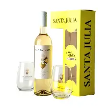 ESTUCHE SANTA JULIA CHENIN + 2 VASOS