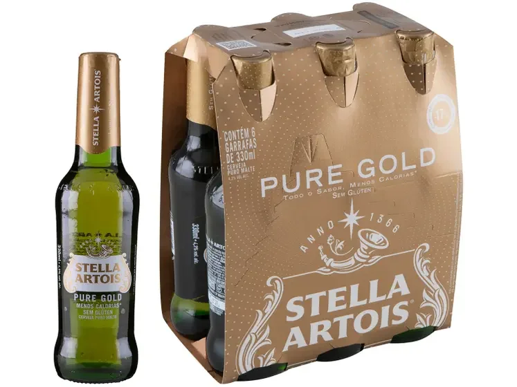 STELLA PURE GOLD 330CC SIN GLUTEN SIX PACK