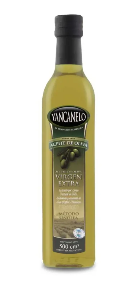 Aceite de oliva EV botella 500cc Yancanelo