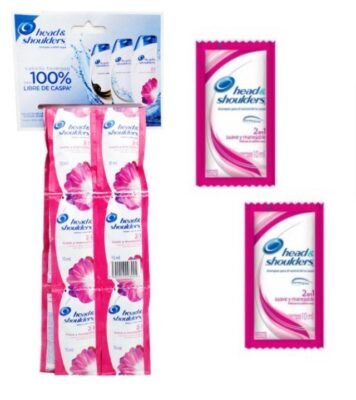 shampo head sholder sobre rosado