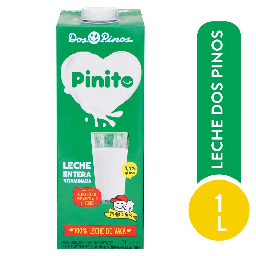 Leche dos pinos entera 1L
