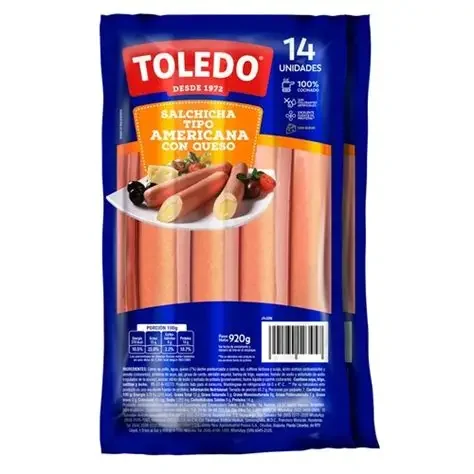 salchicha tipo americana con queso 460g