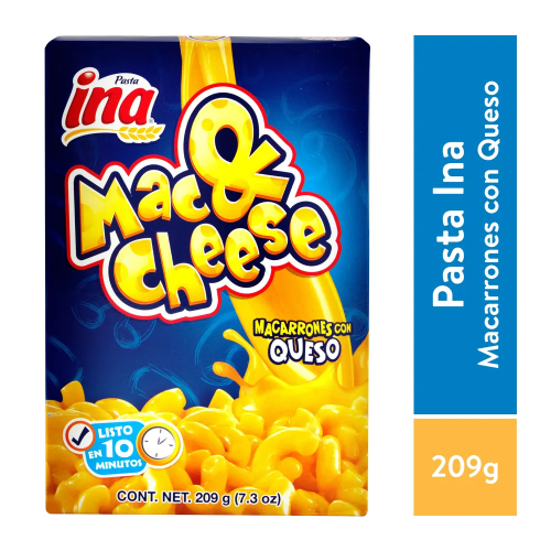 Macarones con queso Ina 209g