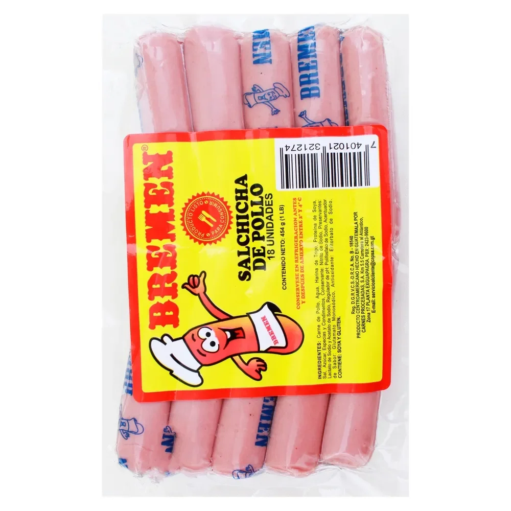 salchicha 18 unidades de pollo