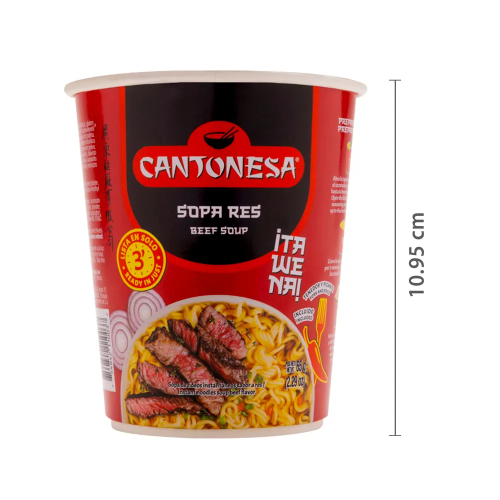 Sopa de vaso cantonesa de res 65g