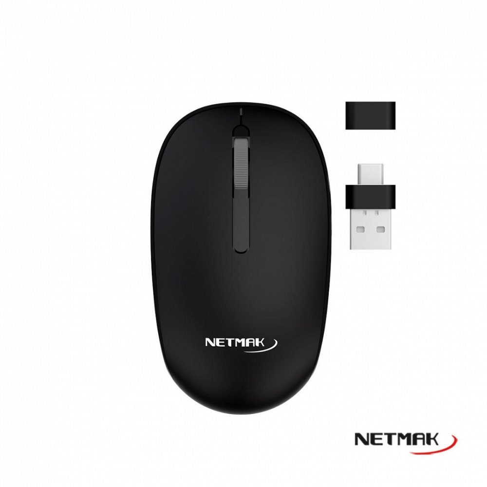 MOUSE INALAMBRICO USB + USB C NETMAK OPTIMIZE M660