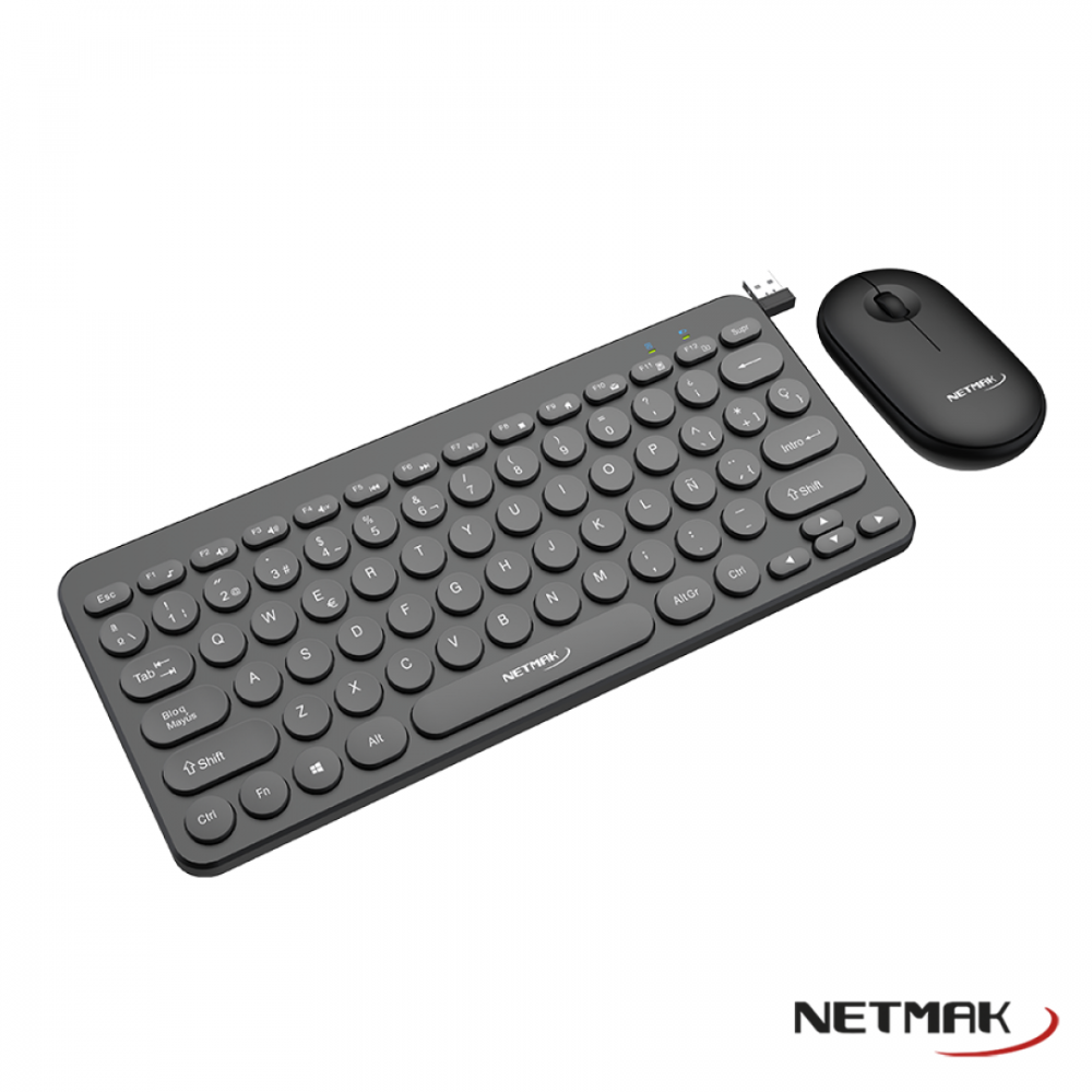 COMBO MOUSE Y TECLADO INALAMBRICO NETMAK  NM-KB850