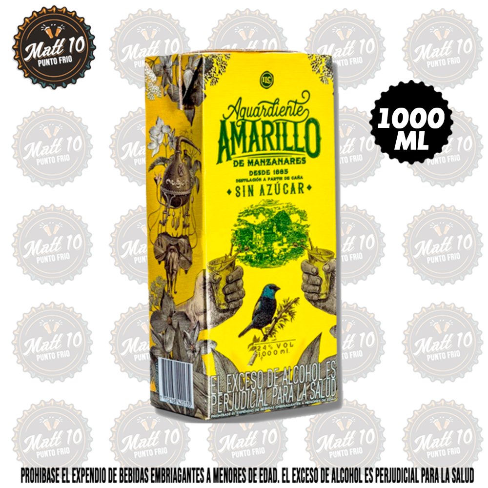 44 - Aguardiente Amarillo 1 Litro Tetrapack