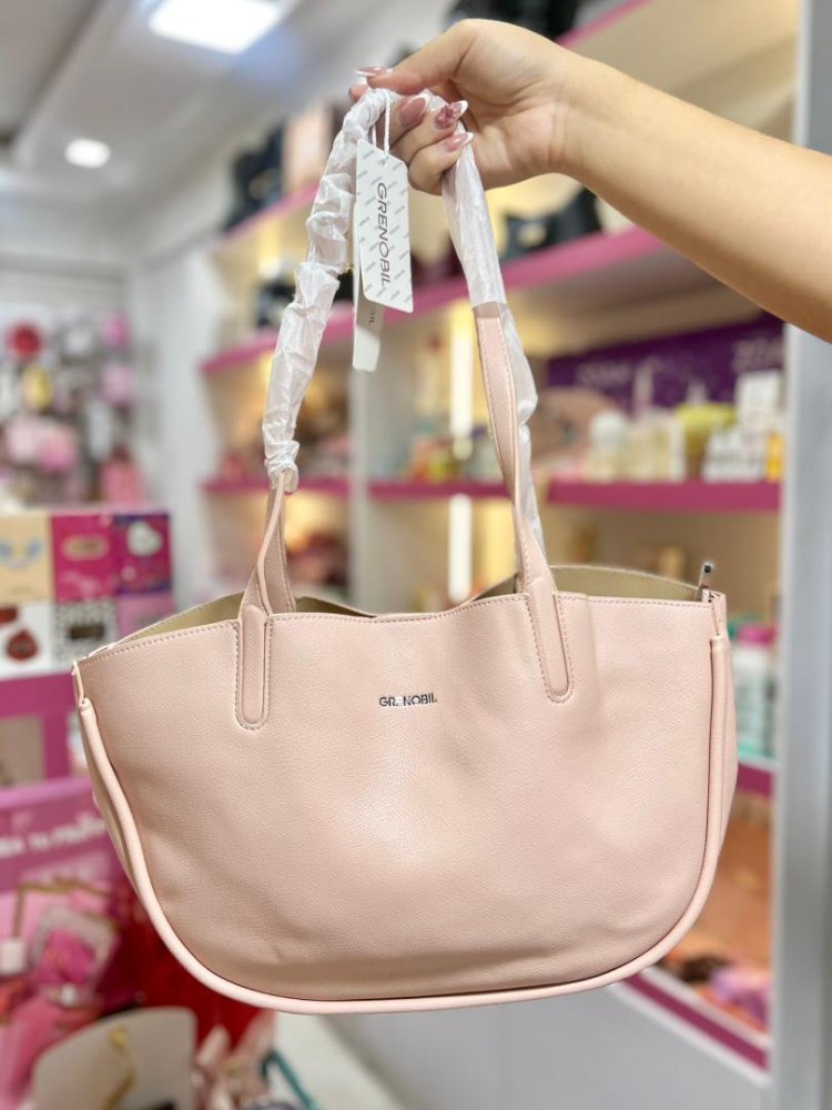 Cartera rosada grande