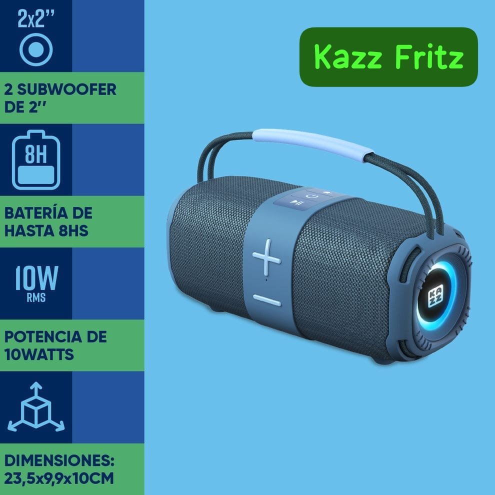 Parlante Kazz Fritz 2X2 Portátil