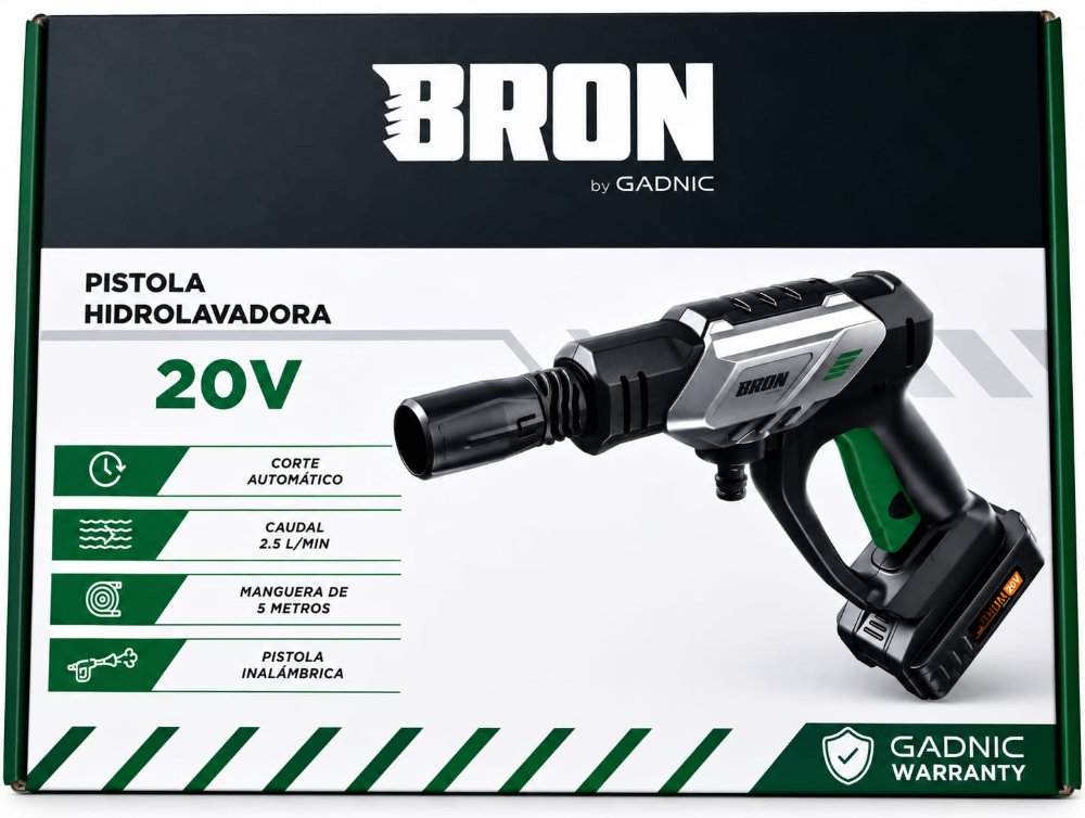Pistola Hidrolavadora Inalámbrica BRON by GADNIC HIDLAV11