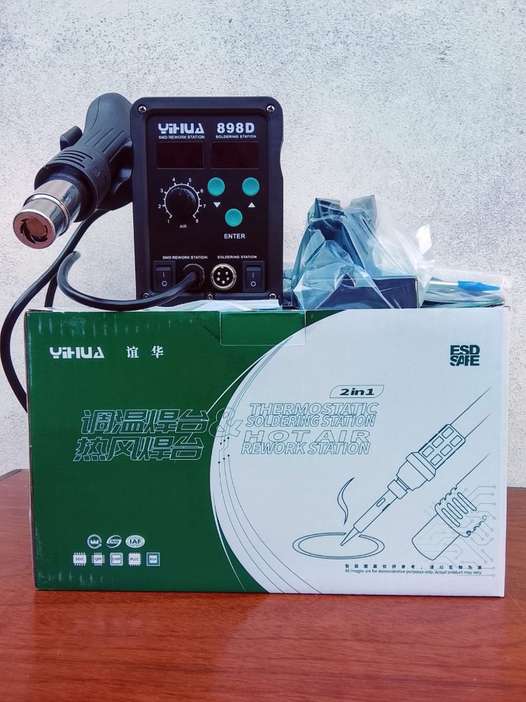 Soldador Termostático YIHUA 898D 2 en 1