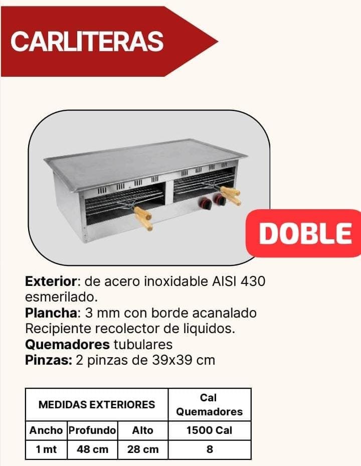Carlitera doble C/Plancha Calabro