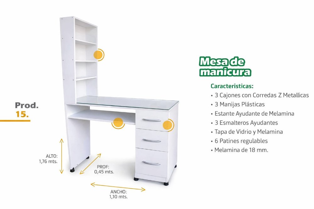 Mueble de Manicura con esmaltero