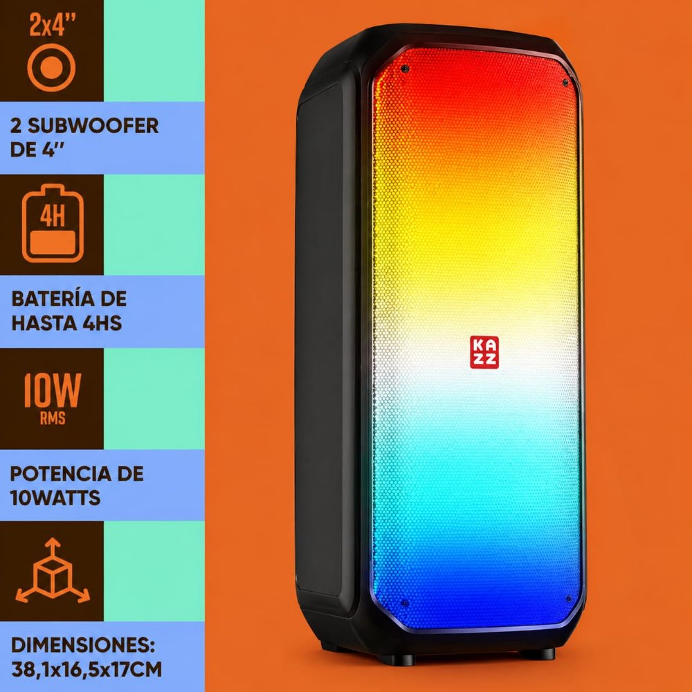 Parlante Kazz Rudi 2x4 Pórtatil