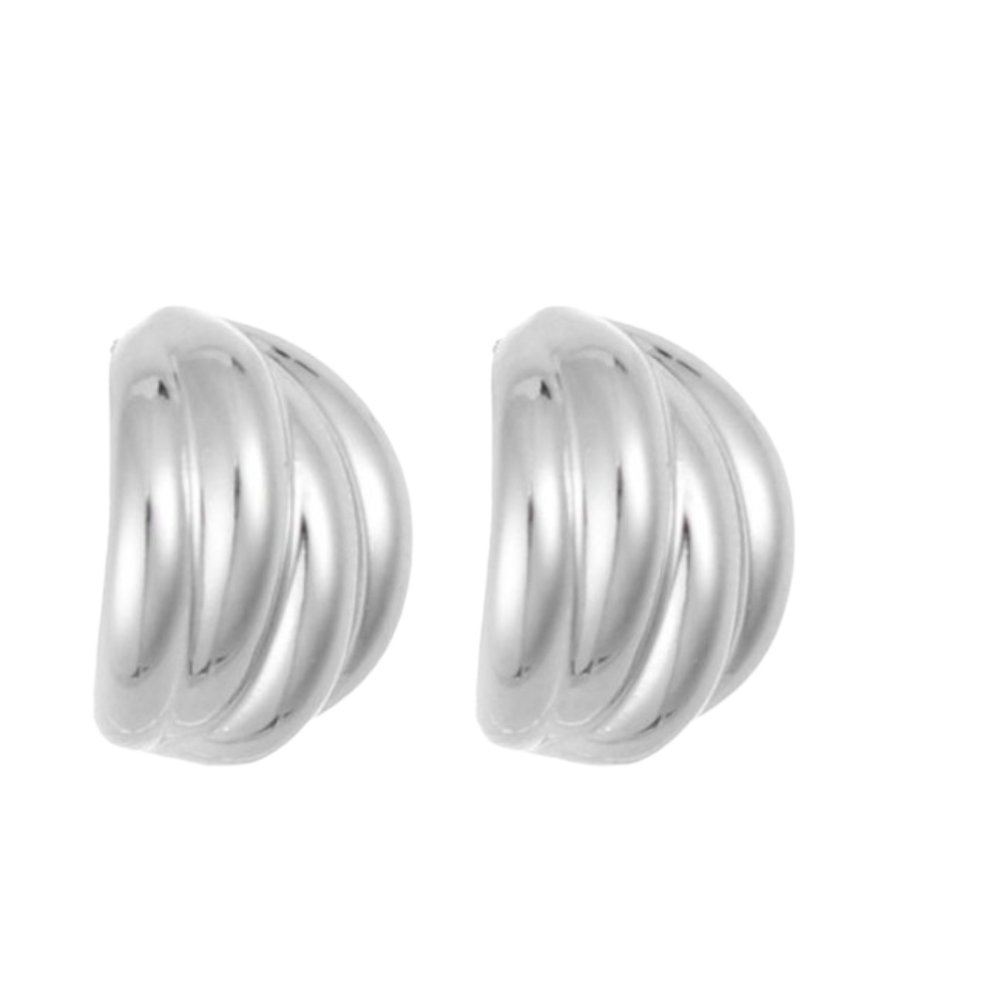 Aros semi plateado