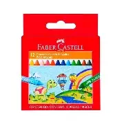 Faber-Castell x12 pinturitas/cera crayones