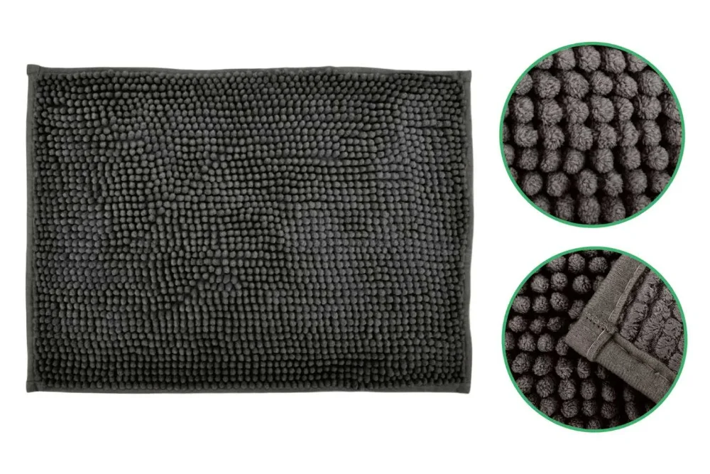 ALFOMBRA BAÑO SHAGGY MICROFIBR 35 x 50 cm negra