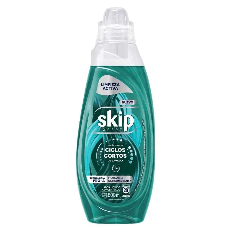 Jabón líquido SKIP Ciclo Corto Limpieza Activa x 800 ml