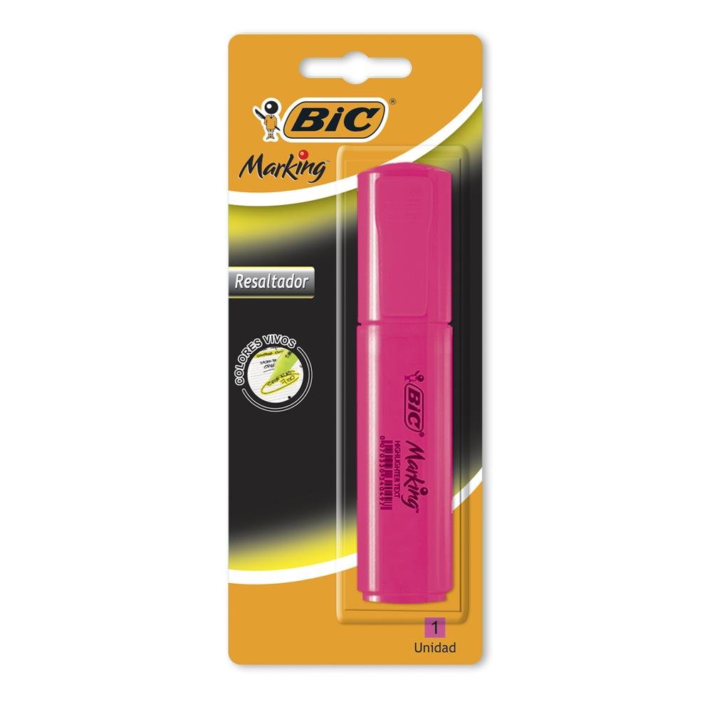 Bic x1 resaltador rosa