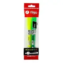 Lighter fine x2 resaltadores color amarillo y verde