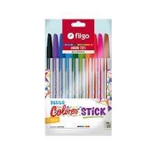 Filgo Boligrafo Stick x10 unidades surtidas