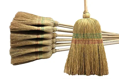 Escoba 6 hilos d paja calidad superior mezcla domestica
