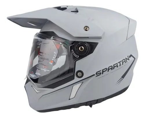 Casco Spartan Cross Wolf Gris Mate XL V20