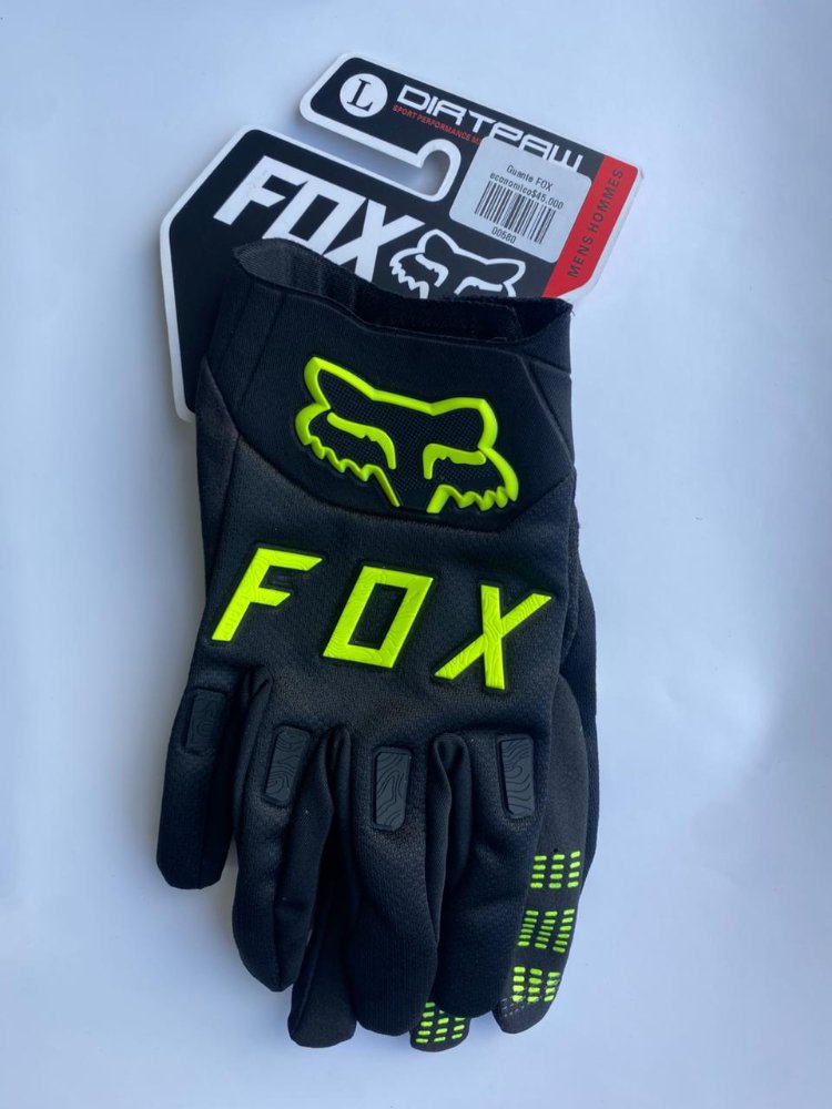 guante FOX negro verde L