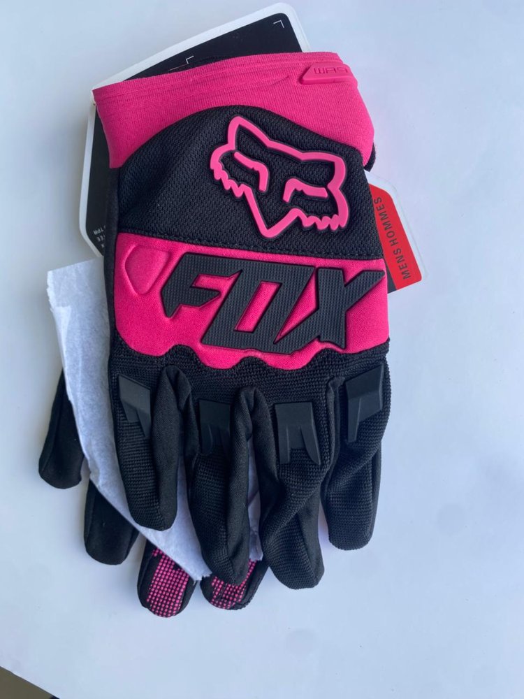 guante FOX negro rosado S