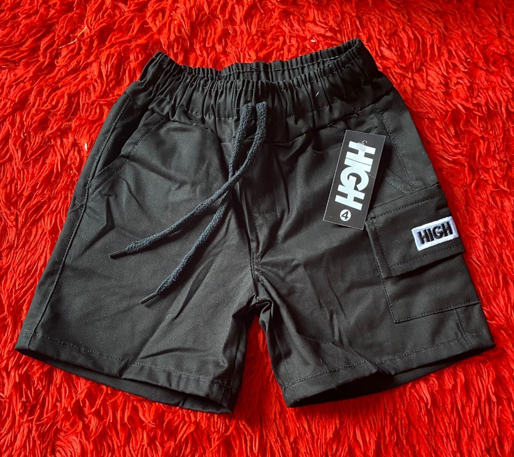 T:4 Short Infantil Cargo High Preto - !