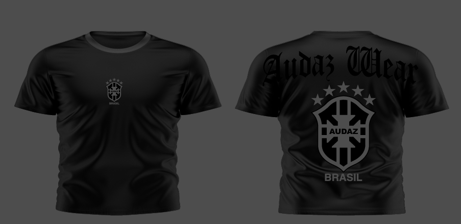 T: G Camisa Audaz infantil Preta Brasil