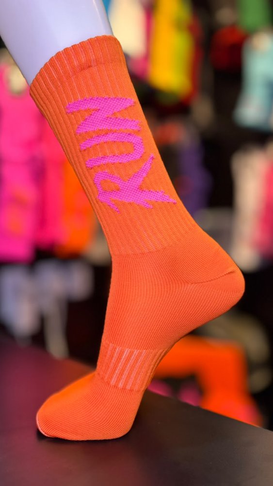 Meia Poliamida Run Laranja nome rosa !